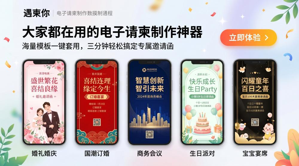 开业乔迁电子邀请函天花板！自定义品牌logo，小白也能5分钟搞定